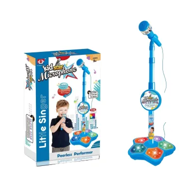Kids Microphone with Stand Karaoke Song Music Instrument Toys Brain-Training Educational Toy Birthday Gift for Girl Boy