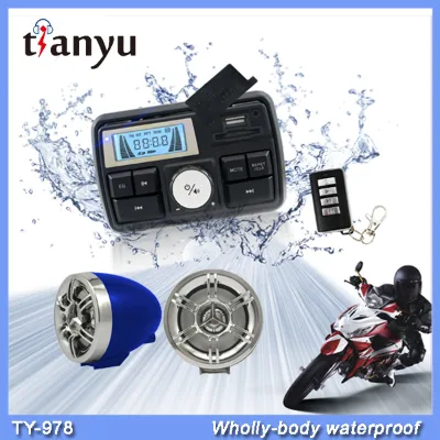 Motorcycle Audio/ Waterproof Mp3 Player with Fm Receiver For/ Motorcycle Spare Parts Tianyu Multifunction Moto Alarm
