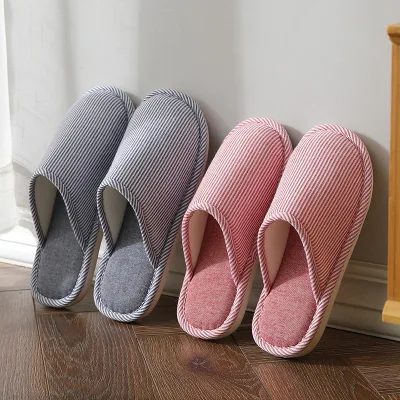 2026 New Indoor Slippers for Women in Spring and Autumn Season Home Cotton and Linen Anti slip Couple Slippers DSC0427 Wholesale