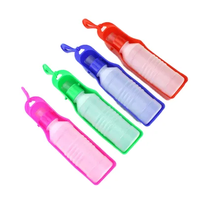 Portable 500/300 ml Plastic Travel Water Bottle for Pet Dogs and Cats Collapsible Design for Outdoor