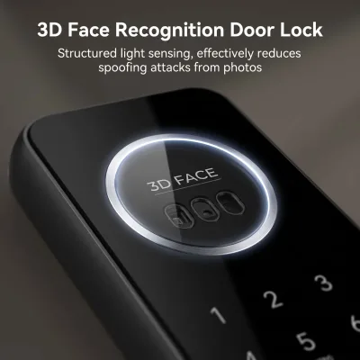 Premium Locstar 3D Face Recognition Intelligent Lock - High-End Biometric Security Door Lock WiFi Fingerprint Passcode