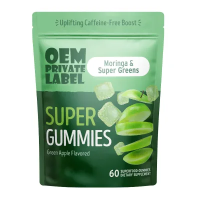 OEM Private Label Moringa Super Greens Super Gummies Moringa Leaf and Seed Extracts Supplement Moringa Gummies