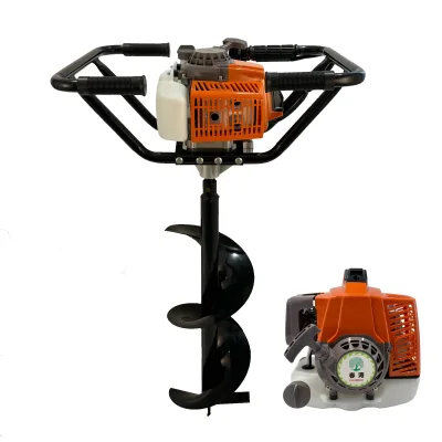 High-Power 62CC Gasoline Earth Auger Machine Industrial/DIY Post Hole Digger and Tree Planting Soil Auger for Garden on Sale