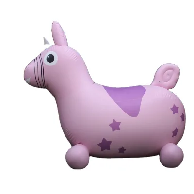 So Lovely Purple Soft Inflatable Bouncing Horse for Adults Pink Bouncing Rocking Horse Toy