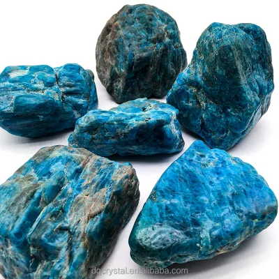Wholesale Natural High Quality Crystal Apatite Raw Stone Crystal Polishing Blue Apatite Stone for Home Decoration