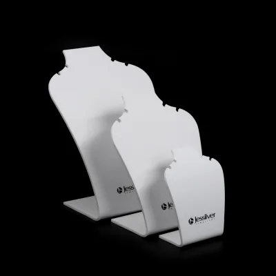 Countertop Slant Shape Jewelry Pendant Stand Model Bust Necklace Display Rack with Your Own Logo