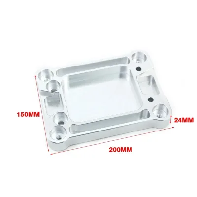 CNC Machining Silver Aluminum Motor Billet Shifter Base Plate for Civic Etc Compatible with K-Series Engines