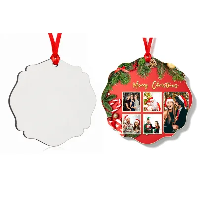 2026 New Xmas Tree Decorations Sublimation MDF Ornament Christmas Wood Ornament for Tree Decoration Wholesale Factory Supply