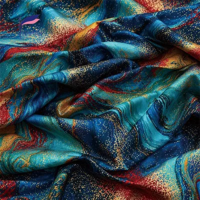 Beautiful Digital Print Georgette Rayon Fabric 100% Viscose 65GSM Durable Comfortable Dress Fabric for Girls Fashion