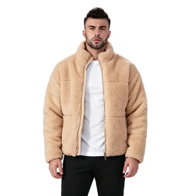 Designer High Quality Soft Shell Stand Collar Zipper up Outerwear Thick Waterproof Jacket Custom Winter Fleece Jackets for Men
