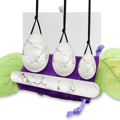 Promotional Howlite Crystal Wands Natural Stone Yoni Healing Crystal Dildo Massage Yoni Wand