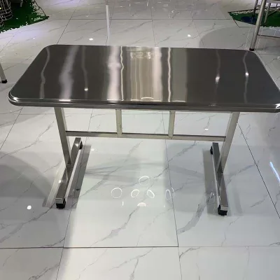 Adjustable Stainless Steel Rectangle Dining Table for Home Office Hotel or Laboratory Coffee & Dining Use Furniture