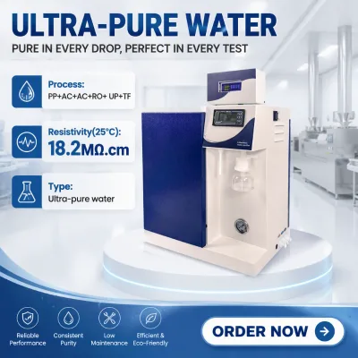 High Quality UItral-Pure Water Machine 18.2MΩ.cm Grade I Water for Hospital Routine Biochemical Test