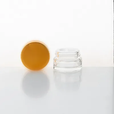 Wholesale High Quality Clear Jars With Golden Lids in Bulk 5g Small Volume Jar Containers