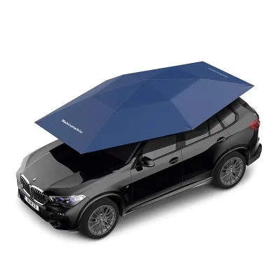 Fully Automatic Remote-Controlled Foldable Titanium Silver Glue Suction Cup Car Umbrella for Sunshade