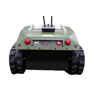 Customized Green Color Tins-13 Chassis Mobile tank Robot Ground Unmanned Vehicle with CE Certificate and Good Price