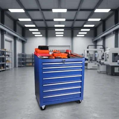 7 Drawer New Bule Car Auto Repair Bracket Box Cabinet Multi Drawer Wheeled Rolling Wagon Garage Storage Tool Box