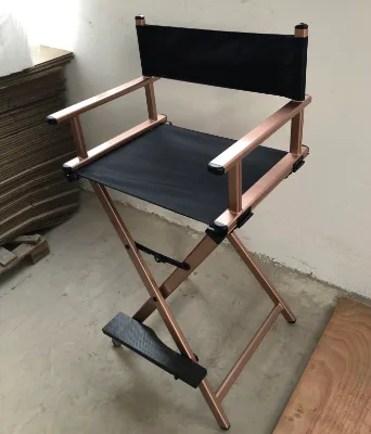 Lightweight Aluminium Folding Makeup Chair for Professionals Commercial Furniture