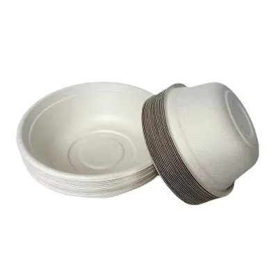 Wholesale Sugarcane Paper Plate Biodegradable Disposable Takeaway Box Home/Outdoor BBQ Bowl