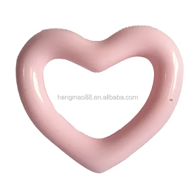 Hot pink Heart Shape Inflatable Pool Float Swimming Ring