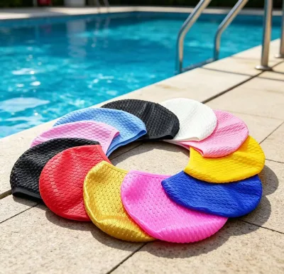 Outdoor Swimming Pool Silicone Hat Water Sports Swimming Cap Eco-Friendly Durable Unisex Customized