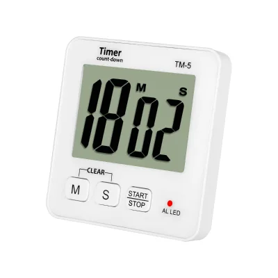 Portable 100 Minutes Plastic Large Screen Digital Cooking Kitchen Timer With LED Alarm Indicator Light