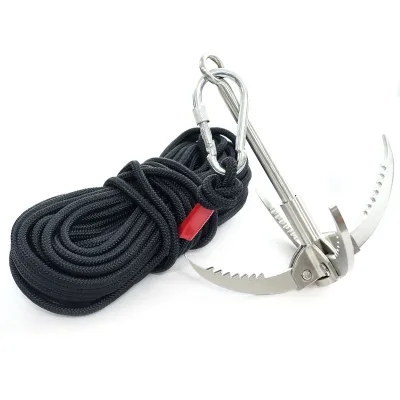 Nylon Paracord Carabiner Hook Outdoor Grappling Climbing Rope with High Tensile Strength Customizable Size for Adventure Sports