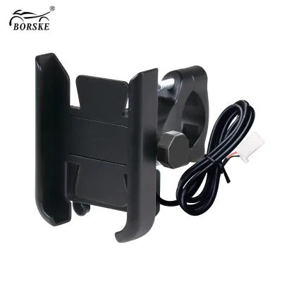 Adjustable Waterproof Bicycle Phone Holder Universal Bike Motorcycle Handlebar USB Charging Cell Phone Support Mount