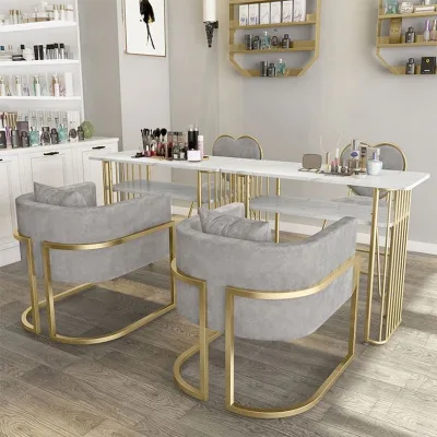 Cheap and Modern Double Nail Table Set Manicure Table