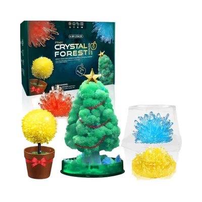 3-IN-1 Crystal Forest Craft Kit Kids STEM Project DIY Educational Set Chemical Science Nature Exploration Toy