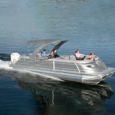 29ft Allhouse Outback Welded Pontoon Boat Custom Logo Rod Holder & Esky Rack 150HP Outboard Engine Fishing & Sightseeing