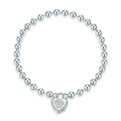 Hot Sale New Platinum Plated Round Bead Bracelet Men and Women S925 Sterling Silver All-match Temperament Hand Jewelry Wholesale