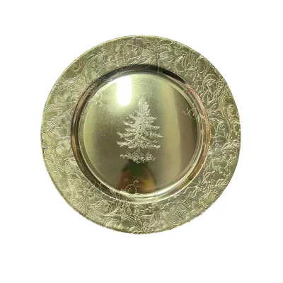 Transparent Wedding Hotel Party Advanced French Minimalist Santa Claus Christmas Tree Decorated Main Plate