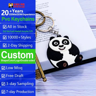 Wholesale Assorted Cute Animal Keychains Panda Key Chains Bulk Cartoon Animal Key Fobs Mini Cute Cartoon Animal Keychains