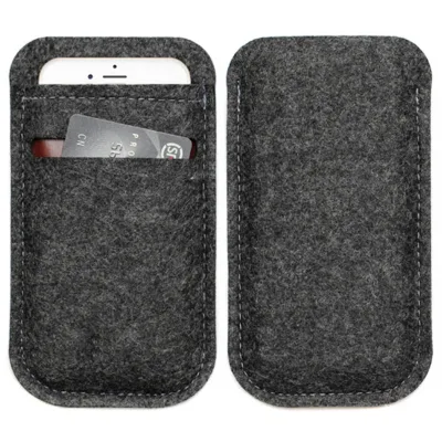 Classic Design Durable Felt Phone Storage Bag for Women/Men Daily Use
