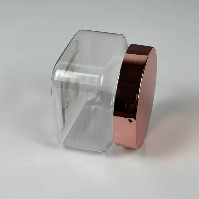 150g Customized Cosmetic & Toiletries Rose Gold Cap Plastic PET Jars with Screen Printing for Skin Care Serum & Lotion