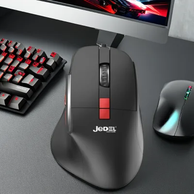 Black+Silver 7-Button Wired Gaming Mouse 1.5m Braided Cable 4 DPI Levels (1200-3600) 3M Micro Switch Ergonomic Design for