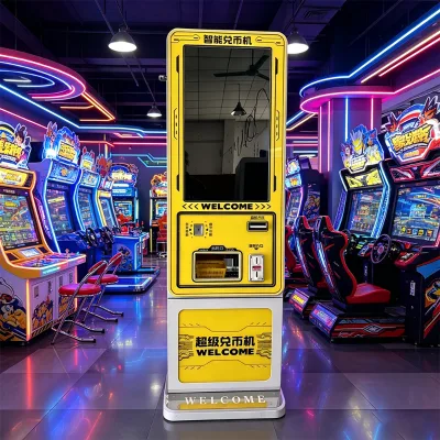 Outdoor Coin Exchange Machine with Metal & Plastic Enclosure English Support Reliable for 24/7 Unattended Operation