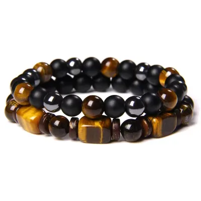 custom natural tiger eye stone bracelet many kinds of combination tiger eye bracelet