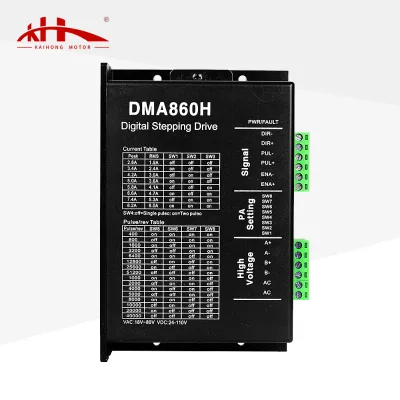 18V-80VAC 24V-110VDC 2.6A-8.2A Microstep Driver Dma860H Nema34 Stepper Motor and Driver Controller Kit for Cnc Router