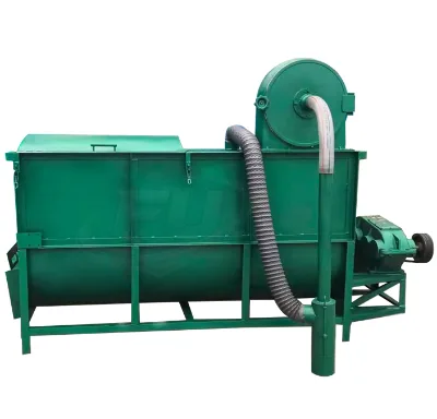 1ton Horizontal Grain Crusher Cattle Chicken Poultry Feed Animal Feed Grinder and Food Mixer Mixers Machine
