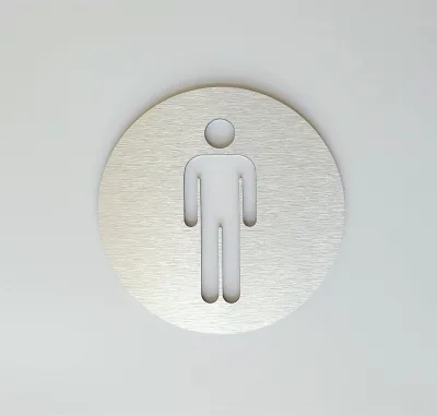 Female Restroom Door Sign Metal Bathroom Sign Women's Toilet Modern Office Signs Business Signage