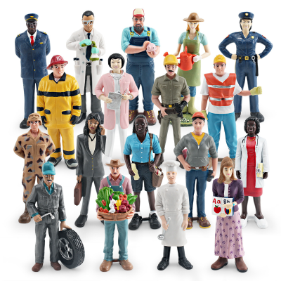 Miniature Figure Character Ornament DIY Projects Farmer Model Realistic Hand Painted Figurines Tiny People Toy
