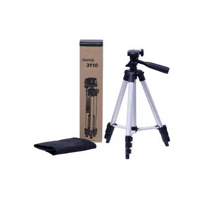 3110 Aluminum Mobile Phone Tripod Desktop Live Tripod Extendible 110cm Mini Tripod for Cell Phone