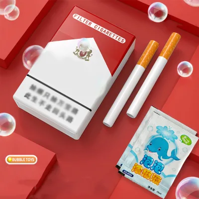 Plastic Bubble Game Toys Cigarette Bubble Machine Trick Toy for Kids