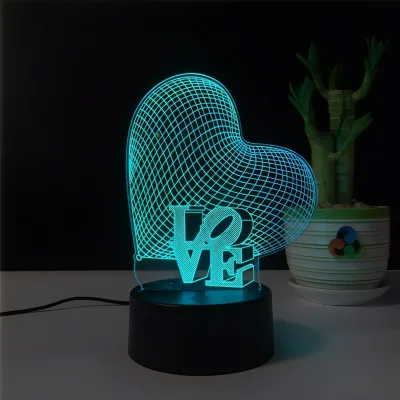 Best Seller LED Love Light Decorative Night Light Acrylic Night Lamp
