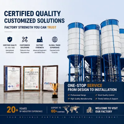 Professional Design Cement Silo Core Pump Included Concrete Batching Plant for Sale