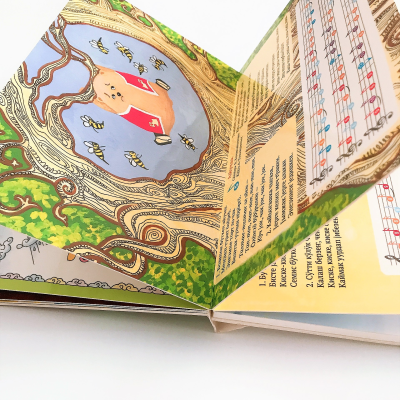 Fancy Music Board Book Printing Service with Musical Instruments Book Printing
