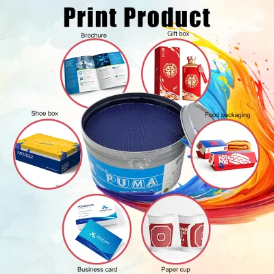 GOLD PUMA Cyan Sheet-fed Offset Ink Ultra UV Protection Fast Drying Permanent Outdoor Billboard Printing Litho Signage Quality