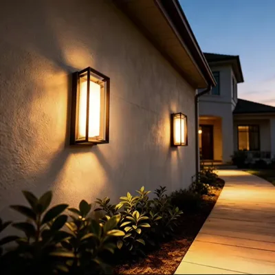 RGBCW App Controlled LED Outdoor Wall Light 14 Inch 22W IP65 ETL CETL 100-277V Exterior Aluminum Wall Lamp